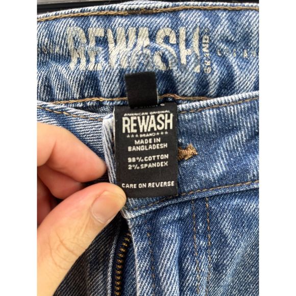Rewash Blue Cotton High Rise Straight Ankle Jeans Women 9 - Picture 4 of 8